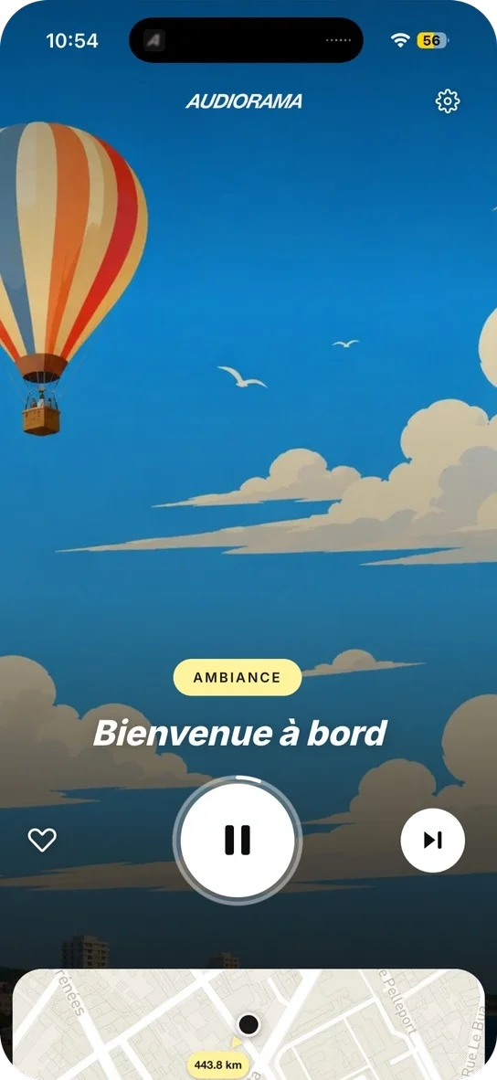 Lecteur en cours d'écoute du récit Bienvenue à bord